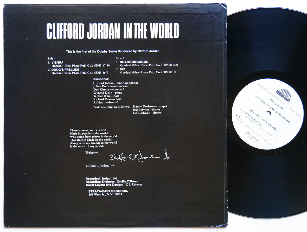 CLIFFORD JORDAN In The World LP STRATA-EAST SES 1972 US 1972 PROMO Kenny Dorham