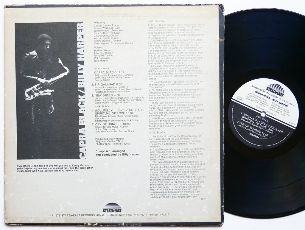 BILLY HARPER Capra Black LP STRATA-EAST SES19739 US '73 Elvin Jones Dick Griffin