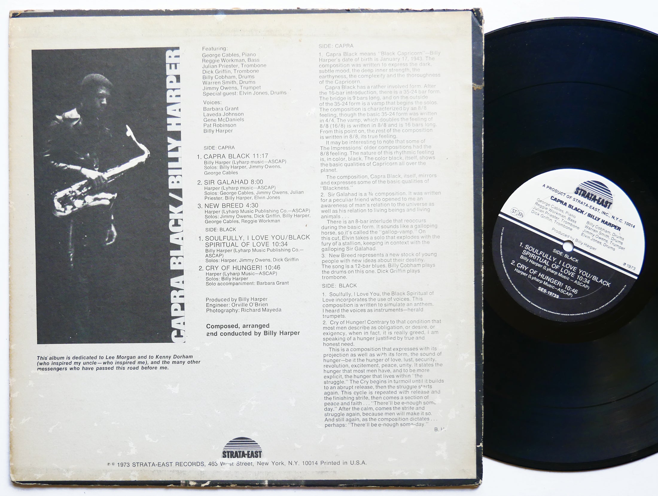 BILLY HARPER Capra Black LP STRATA-EAST SES19739 US '73 Elvin Jones Dick Griffin