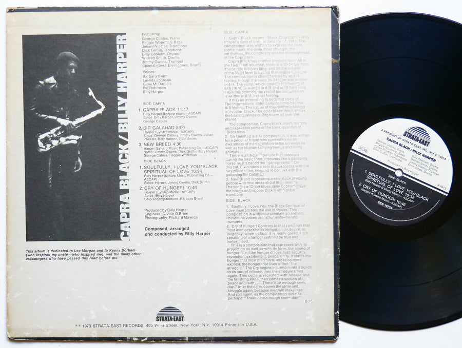 BILLY HARPER Capra Black LP STRATA-EAST SES19739 US '73 Elvin Jones Dick Griffin