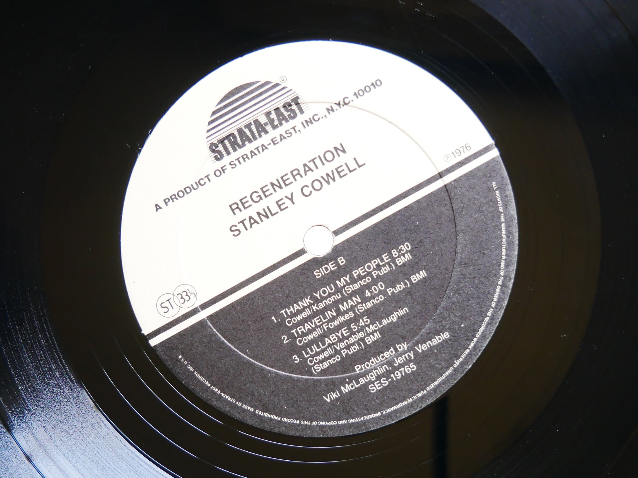 STANLEY COWELL Regeneration LP STRATA-EAST SES-19765 US 1976 Billy Higgins VG+