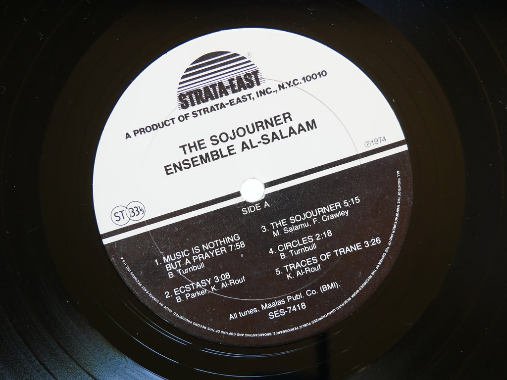 Signed THE ENSEMBLE AL-SALAAM The Sojourner LP STRATA-EAST SES-7418 Orig US 1974