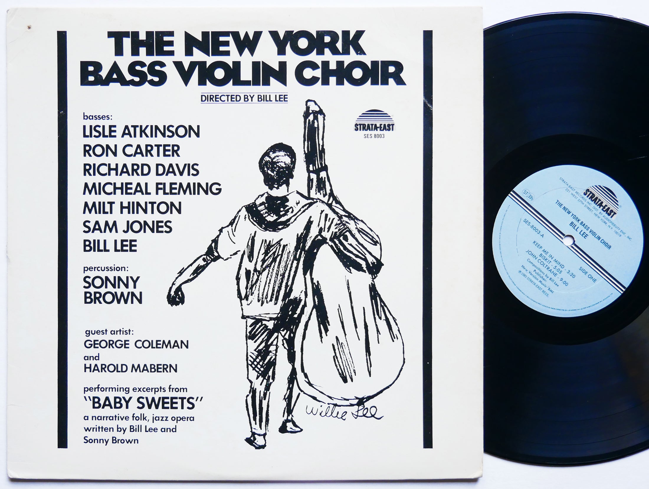 BILL LEE THE NEW YORK BASS VIOLIN CHOIR LP STRATA-EAST SES-8003 JAZZ Ron Carter