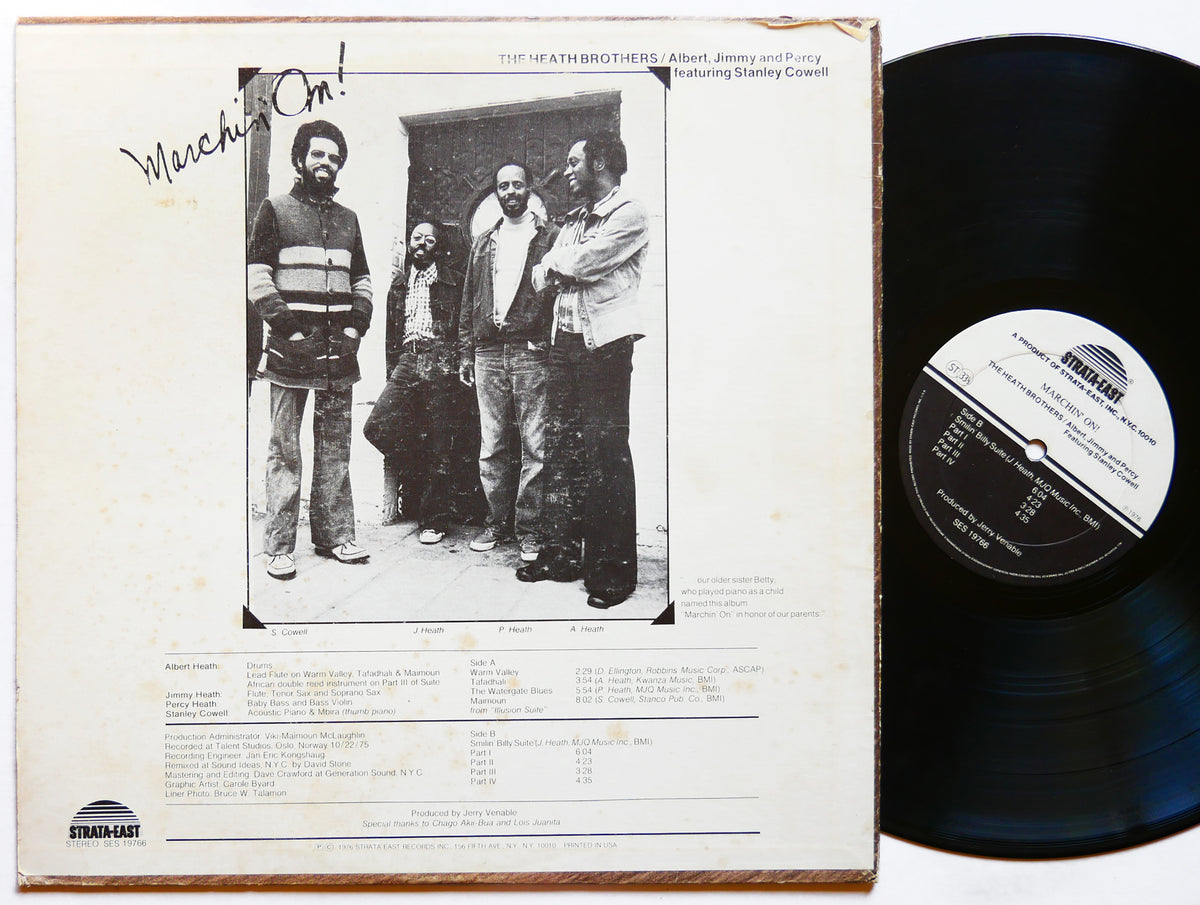 HEATH BROTHERS STANLEY COWELL Marchin' On! LP STRATA-EAST SES 19766 US 1976