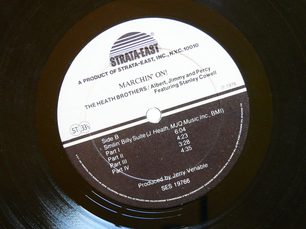HEATH BROTHERS STANLEY COWELL Marchin' On! LP STRATA-EAST SES 19766 US 1976