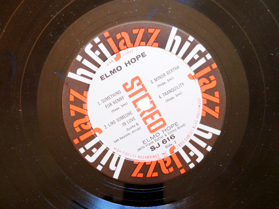 ELMO HOPE With FRANK BUTLER And JIMMY BOND LP HIFI JAZZ SJ 616 US 1959 DG VG+