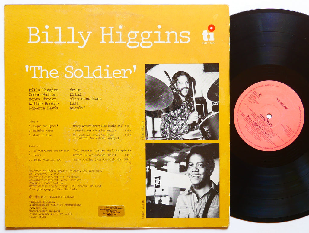 BILLY HIGGINS The Soldier LP TIMELESS SJP 145 NETHERLANDS 1981 Cedar Walton