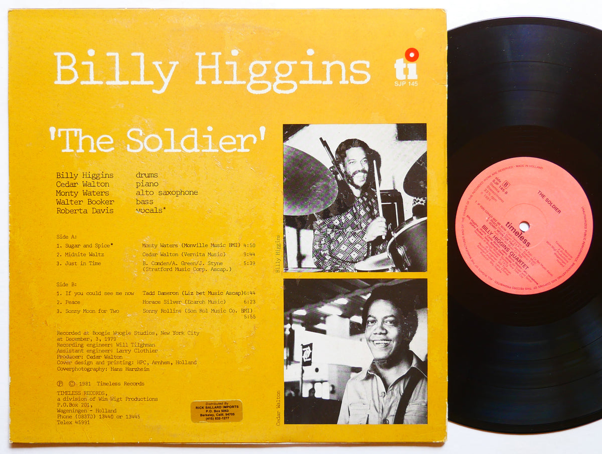 BILLY HIGGINS The Soldier LP TIMELESS SJP 145 NETHERLANDS 1981 Cedar Walton