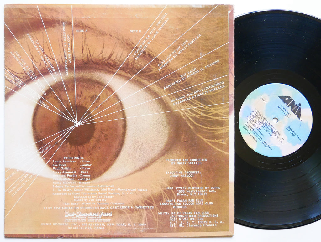 RALFI PAGAN I Can See LP FANIA RECORDS SLP-00488 Orig US 1975 Latin Soul Funk