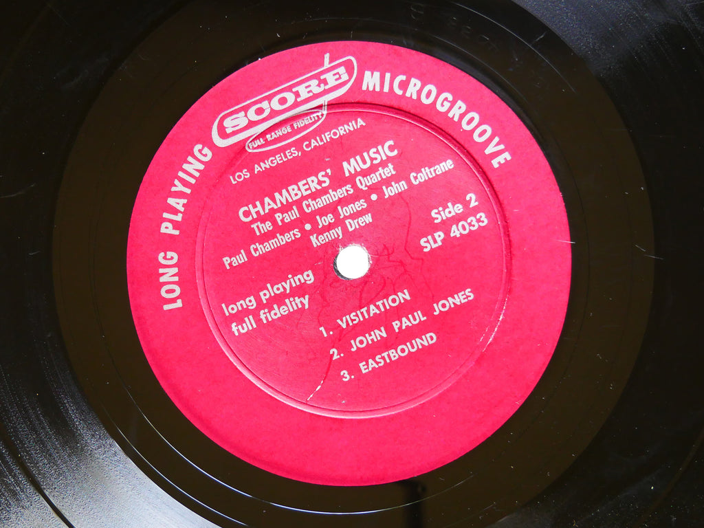 PAUL CHAMBERS Chambers' Music LP SCORE SLP 4033 US 1958 DG MONO John Coltrane