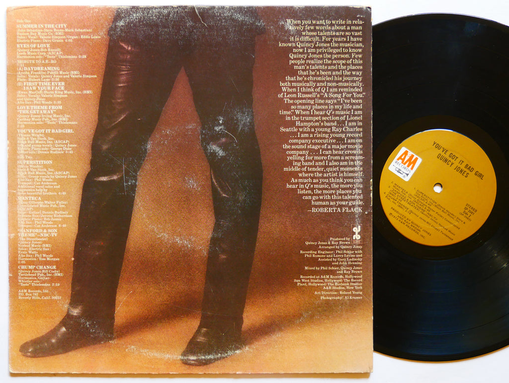 QUINCY JONES You've Got It Bad Girl LP A&M RECORDS SP-3041 US 1973 Jazz Funk