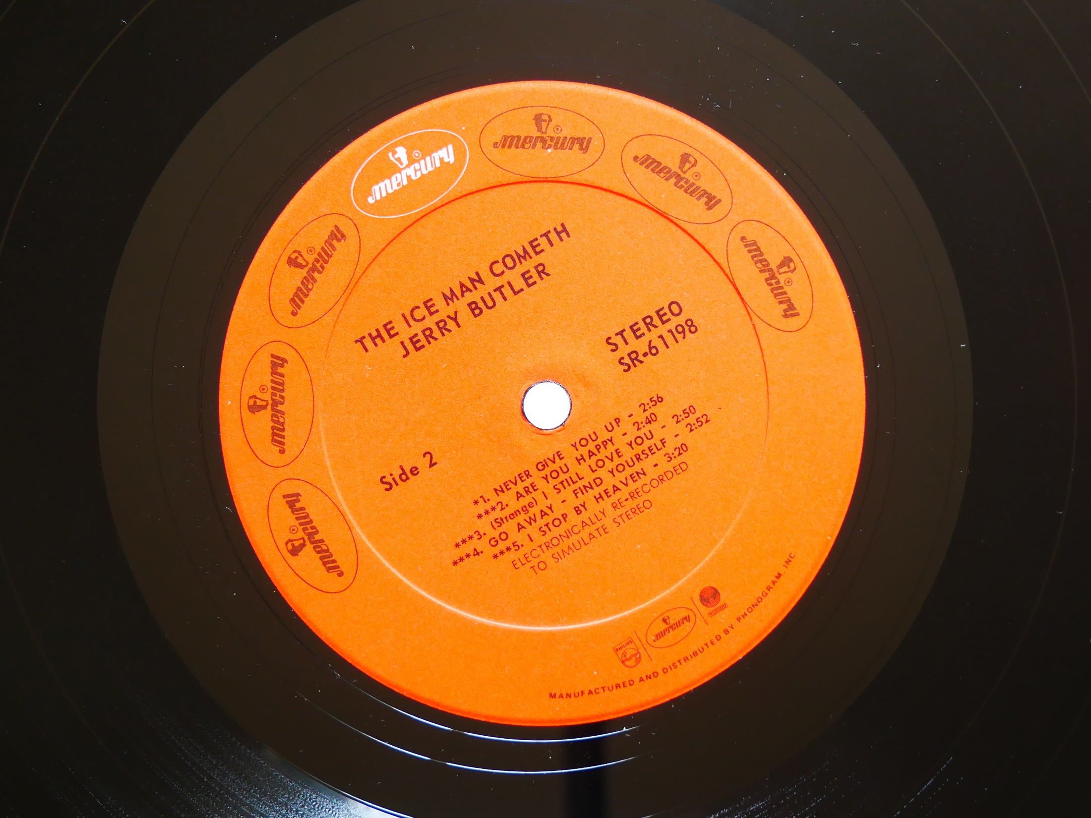 JERRY BUTLER The Ice Man Cometh LP MERCURY SR-61198 US 1968 Funk Soul VG+