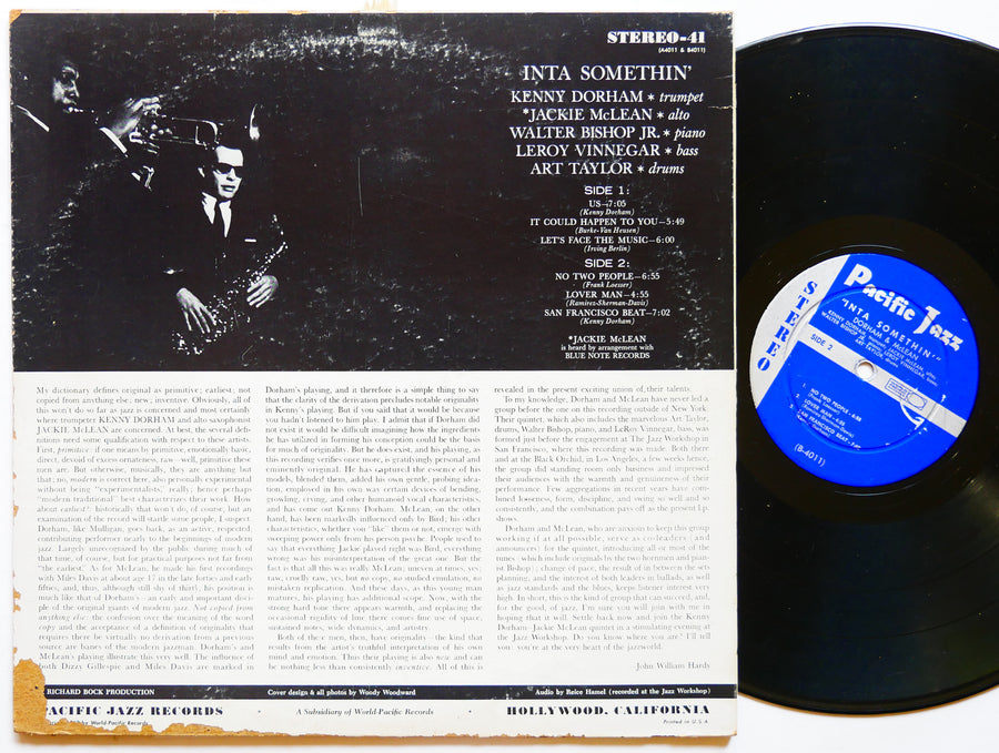 KENNY DORHAM & JACKIE MCLEAN Inta Somethin' LP PACIFIC JAZZ STEREO-41 US 1962