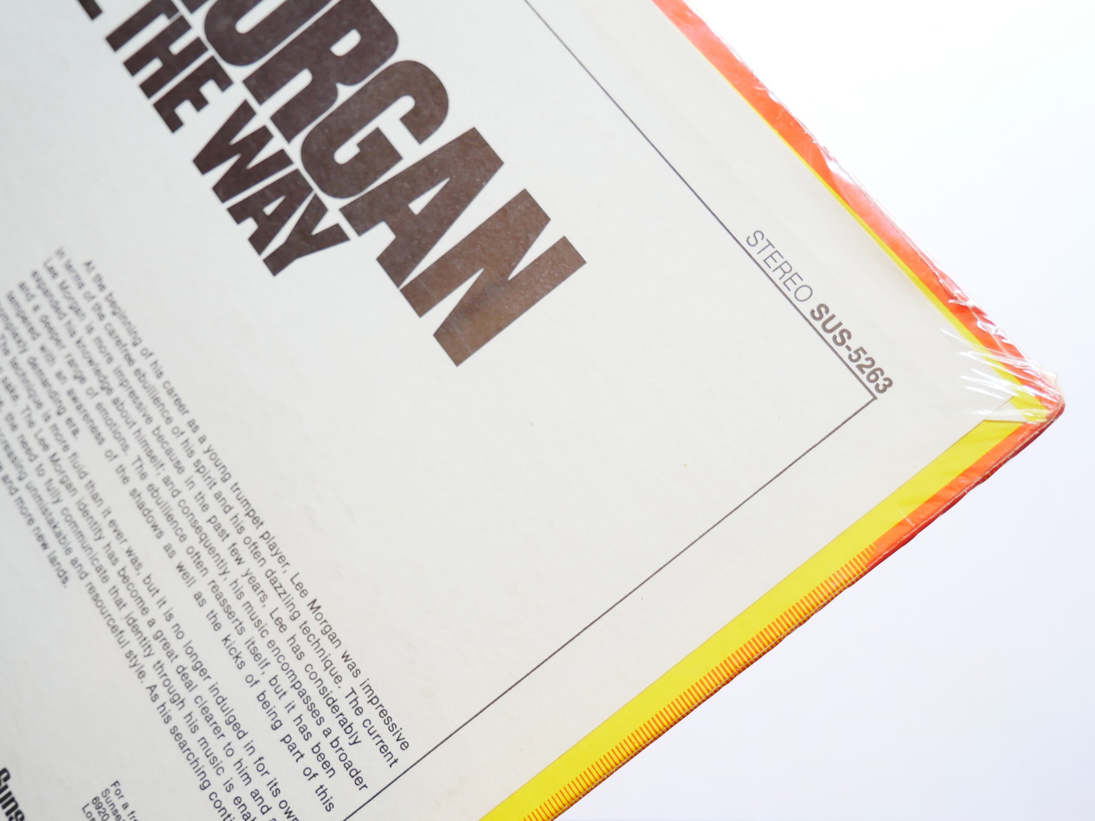 LEE MORGAN All The Way LP SUNSET SUS-5263 US 1969 Sonny Clark Doug Watkins VG+