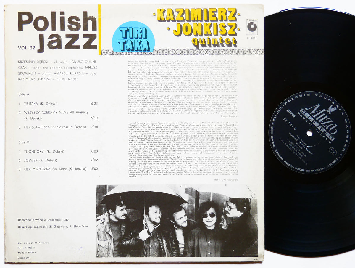 KAZIMIERZ JONKISZ Quintet Tiritaka LP POLSKIE NAGRANIA MUZA SX 2301 POLAND 1980