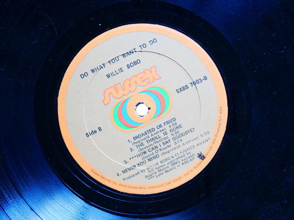WILLIE BOBO Do What You Want To Do LP SUSSEX SXBS 7003 US 1971 Jazz Funk