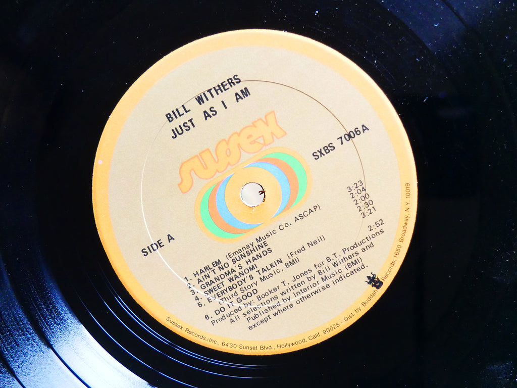 BILL WITHERS Just As I Am LP SUSSEX SXBS-7006 US 1971 FUNK SOUL VG+