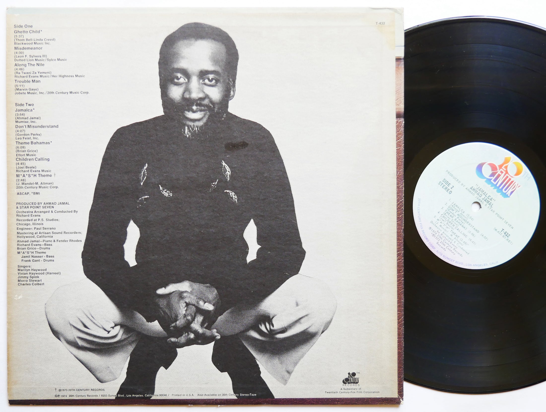 AHMAD JAMAL Jamalca LP 20TH CENTURY RECORDS T-432 US 1974 Jazz Funk VG+