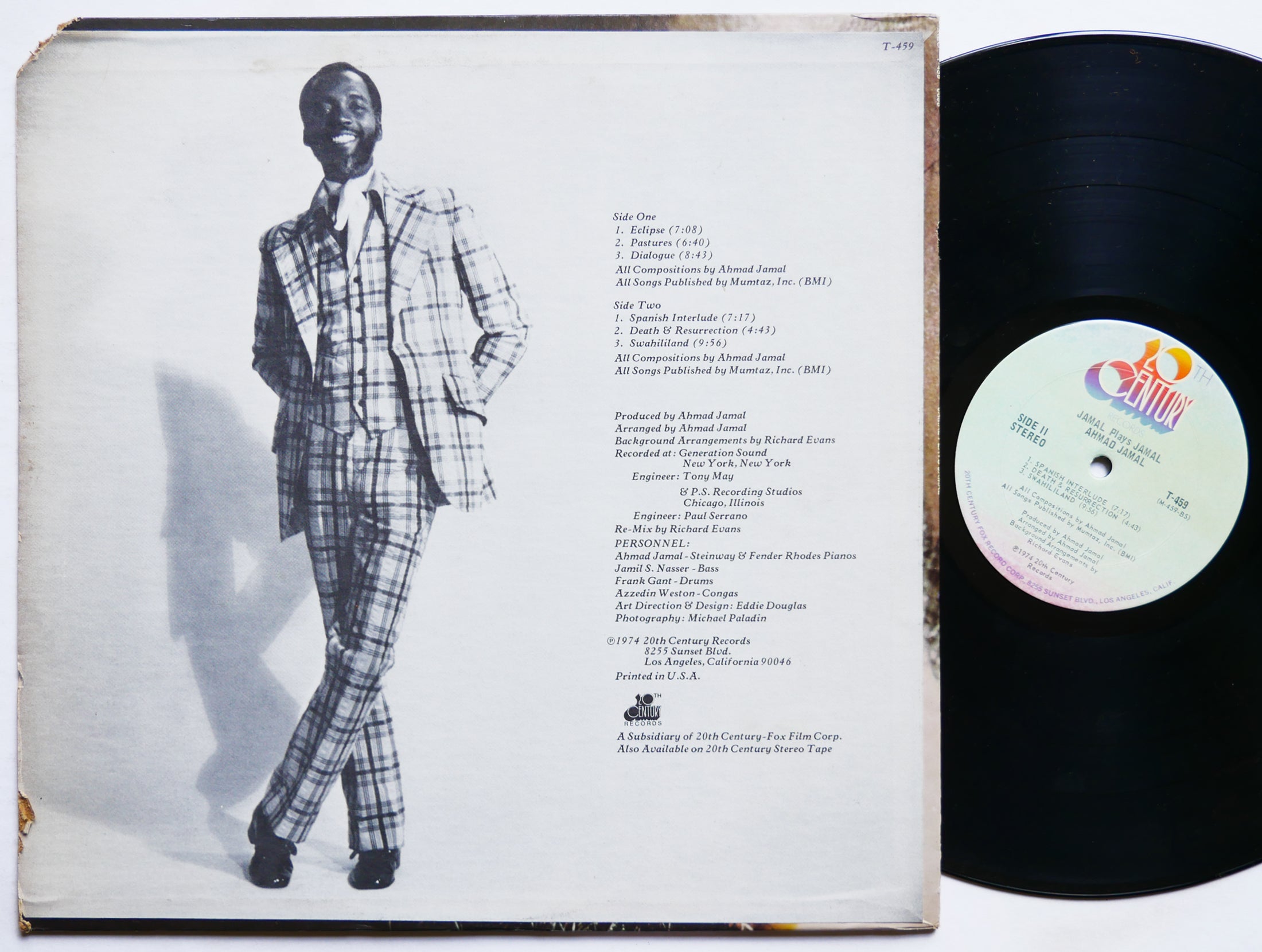 AHMAD JAMAL Jamal Plays Jamal LP 20TH CENTURY RECORDS T-459 US 1974 JAZZ