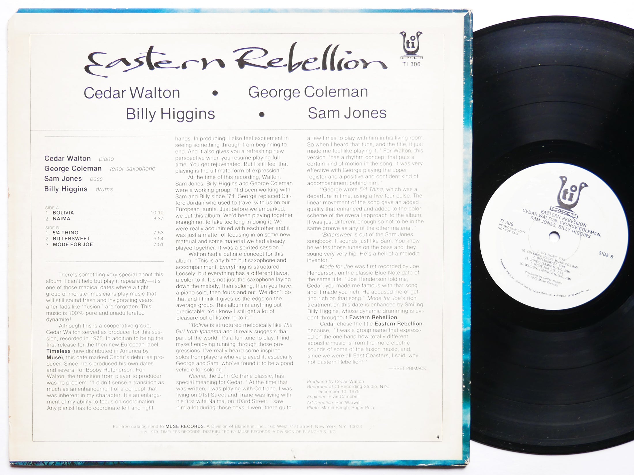 CEDAR WALTON GEORGE COLEMAN Eastern Rebellion LP TIMELESS MUSE TI 306 US 1979