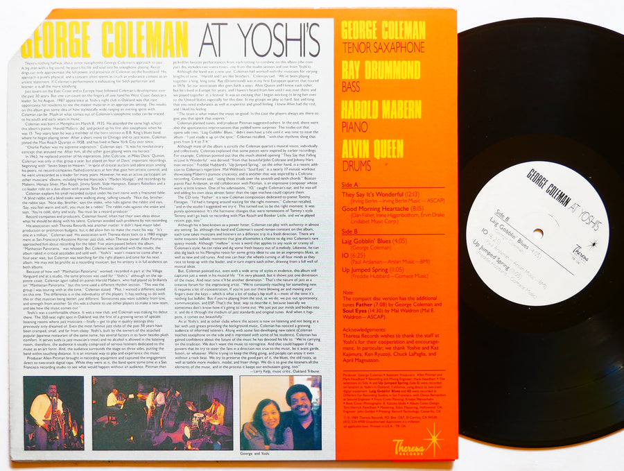 GEORGE COLEMAN At Yoshi's LP THERESA RECORDS TR 126 US 1989 Harold Mabern