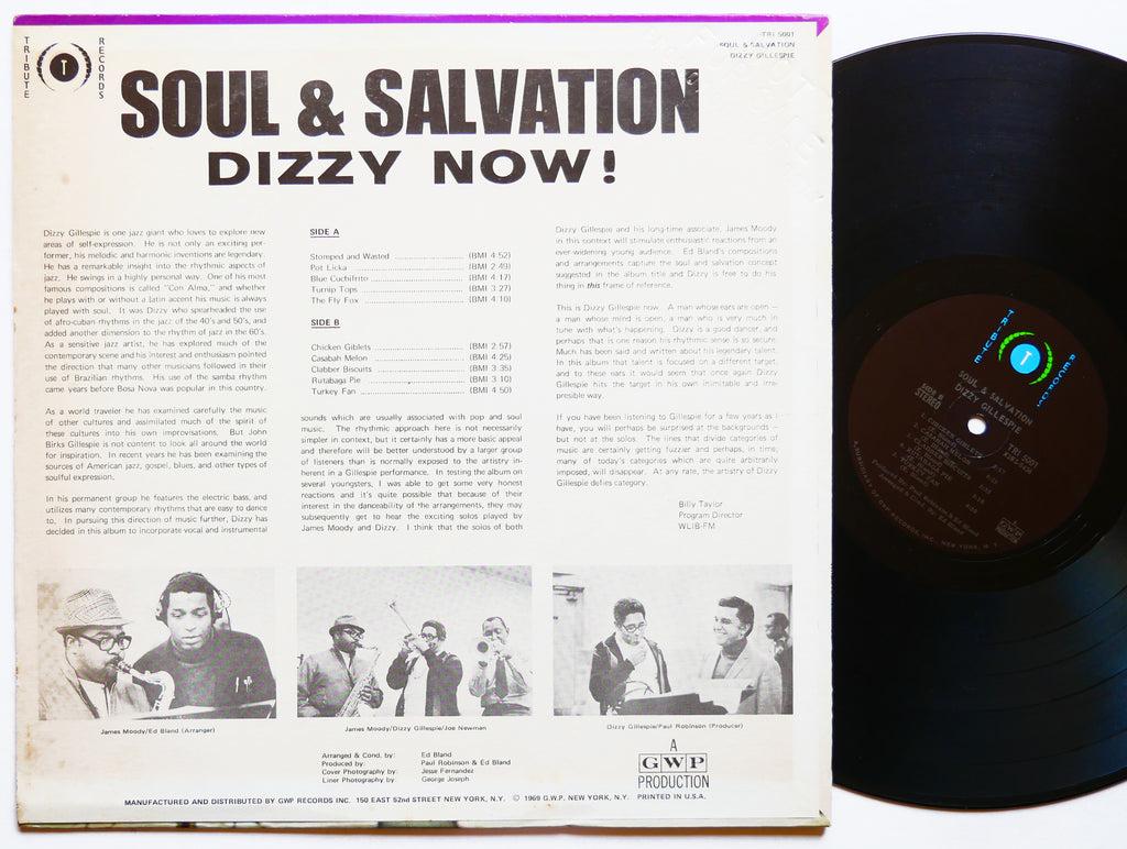 DIZZY GILLESPIE Soul & Salvation LP TRIBUTE RECORDS TRI 5001 US 1969 Jazz Funk