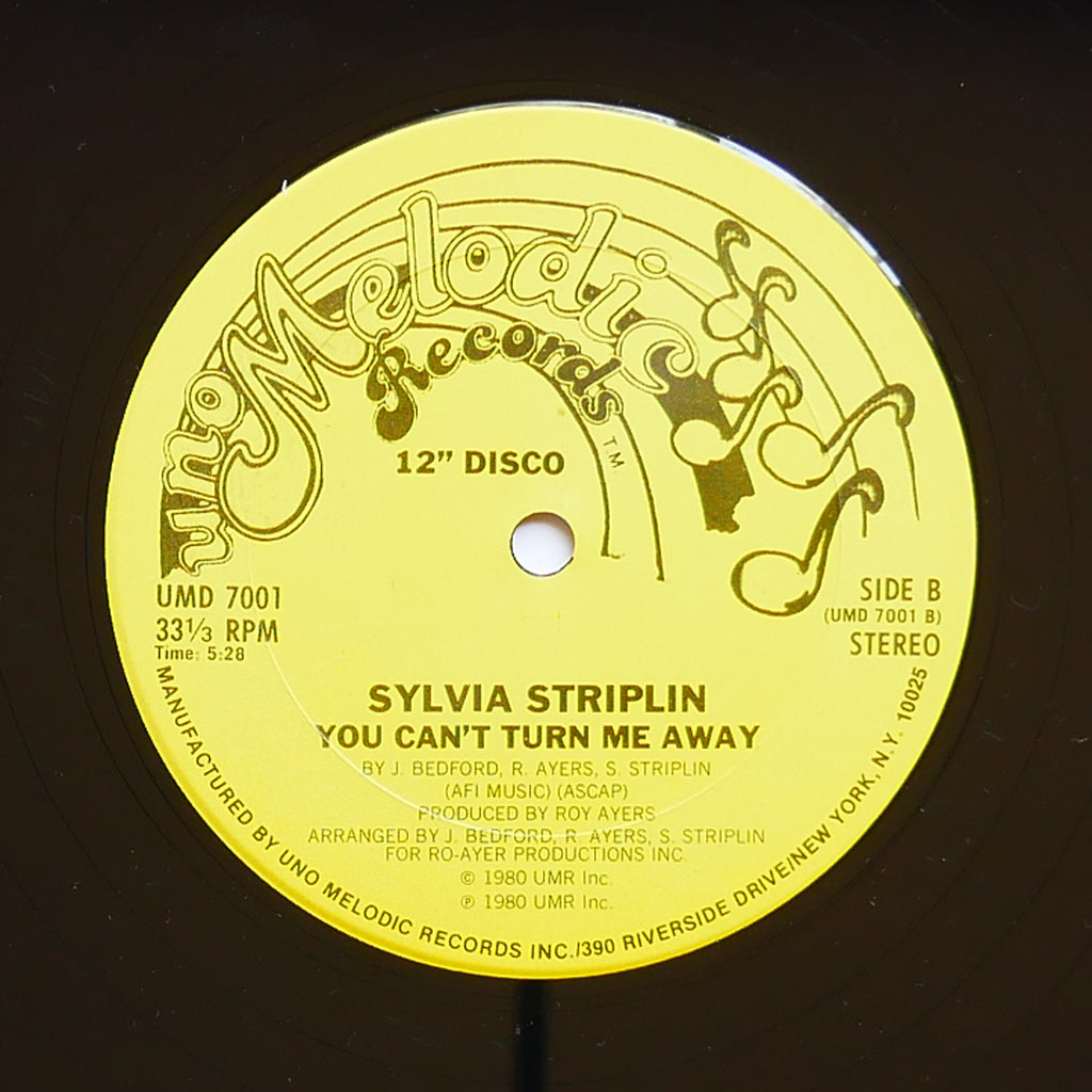 SYLVIA STRIPLIN You Can't Turn Me Away UNO MELODIC RECORDS UMD 7001 US 1980 VG+