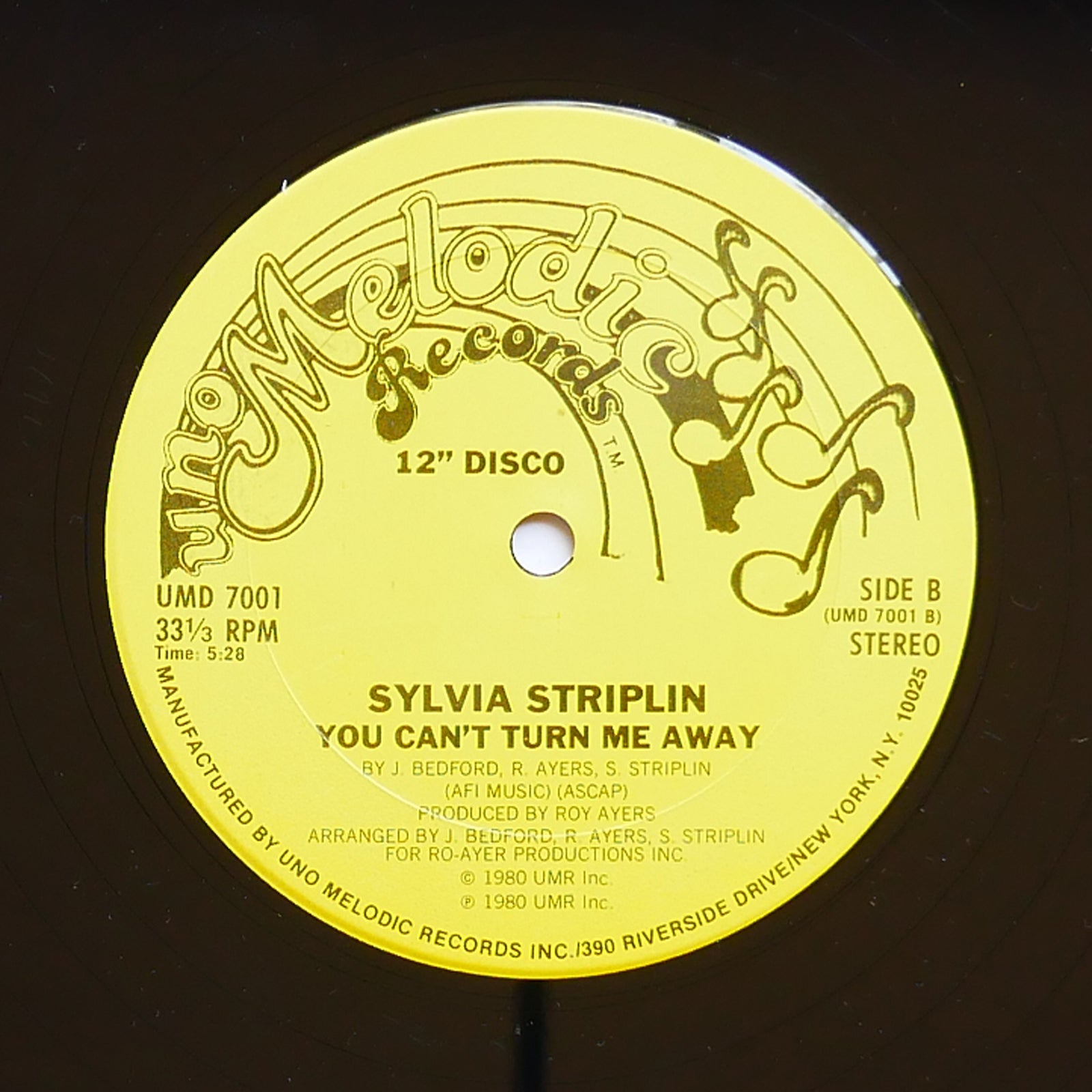 SYLVIA STRIPLIN You Can't Turn Me Away UNO MELODIC RECORDS UMD 7001 US 1980 VG+