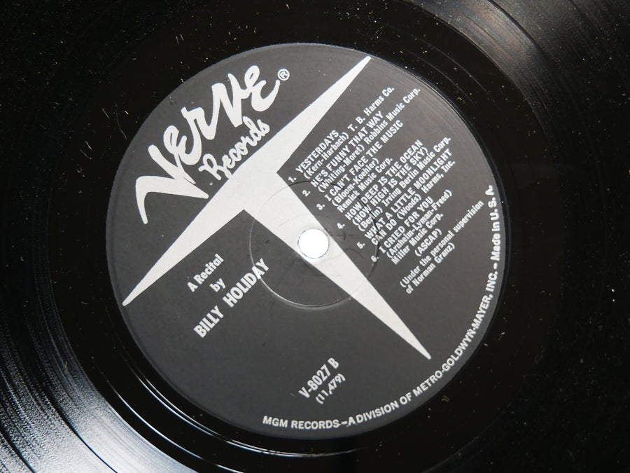BILLIE HOLIDAY Recital By LP VERVE RECORDS V-8027 US 1961 MONO DSM JAZZ