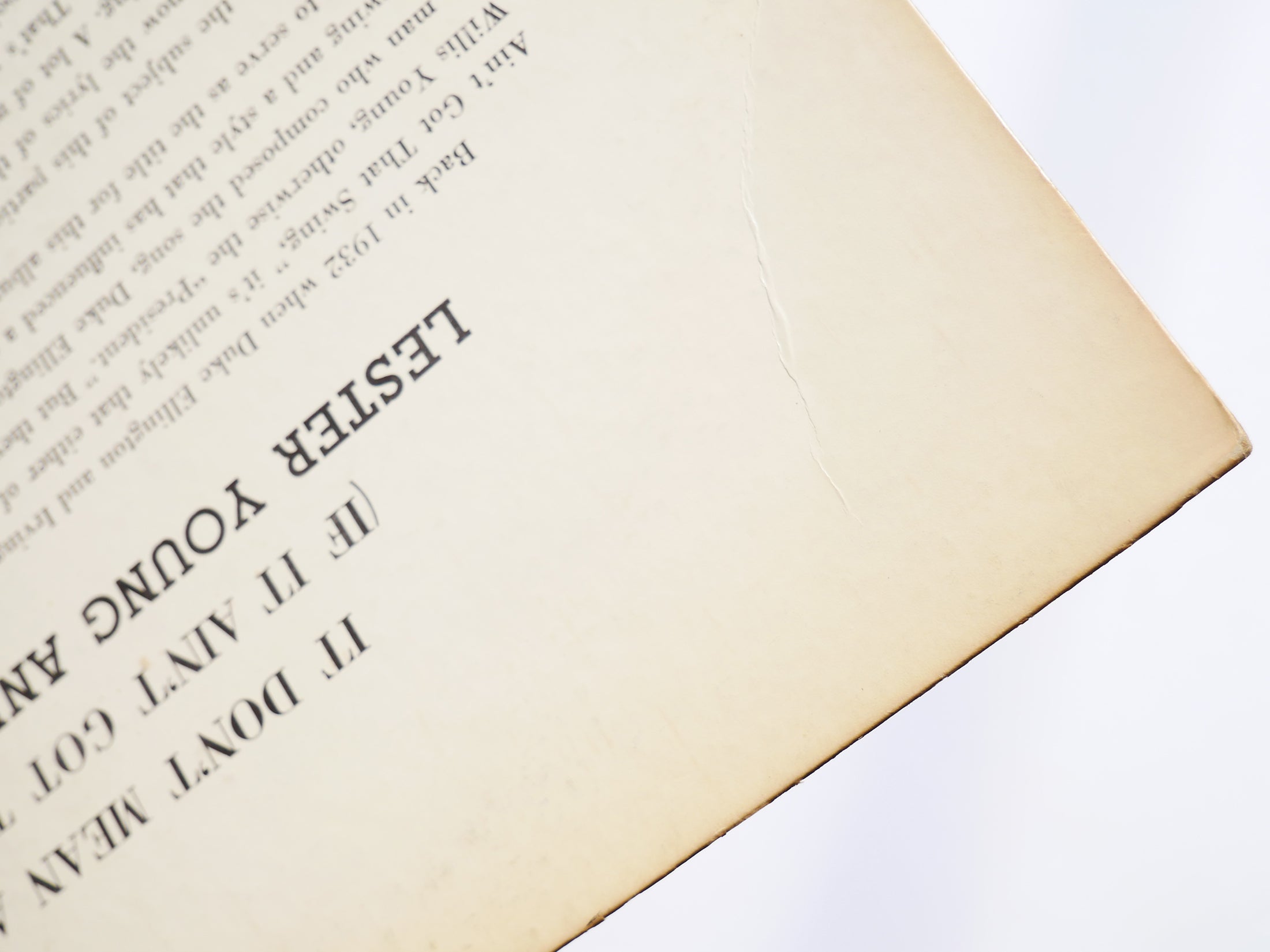 LESTER YOUNG It Don't Mean A Thing LP VERVE RECORDS MGV-8187 US 1961 MONO JAZZ