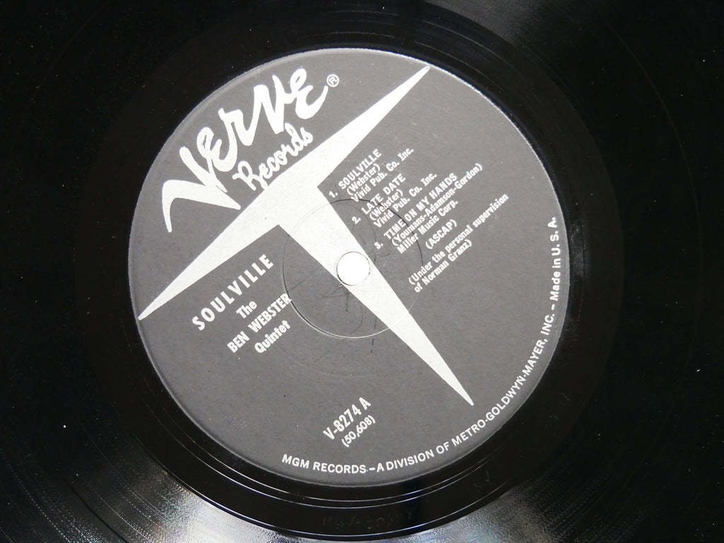BEN WEBSTER Quintet Soulville LP VERVE MG V-8274 US 1961 MONO Oscar Peterson
