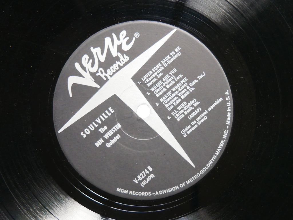 BEN WEBSTER Quintet Soulville LP VERVE MG V-8274 US 1961 MONO Oscar Peterson