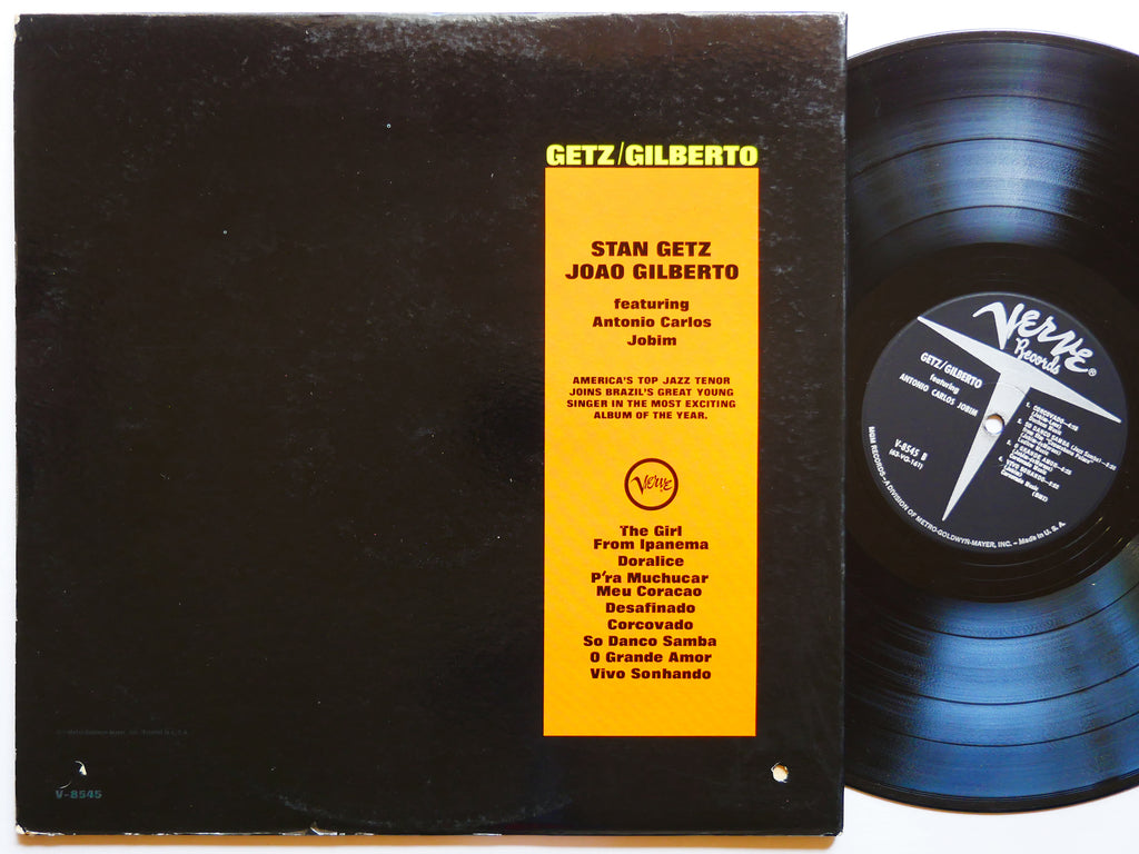 STAN GETZ / JOAO GILBERTO ANTONIO CARLOS JOBIM LP VERVE V-8545 US 1964 MONO VG+