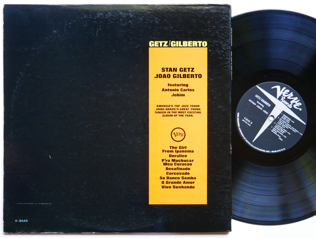 STAN GETZ / JOAO GILBERTO ANTONIO CARLOS JOBIM LP VERVE V-8545 US 1964 MONO JAZZ