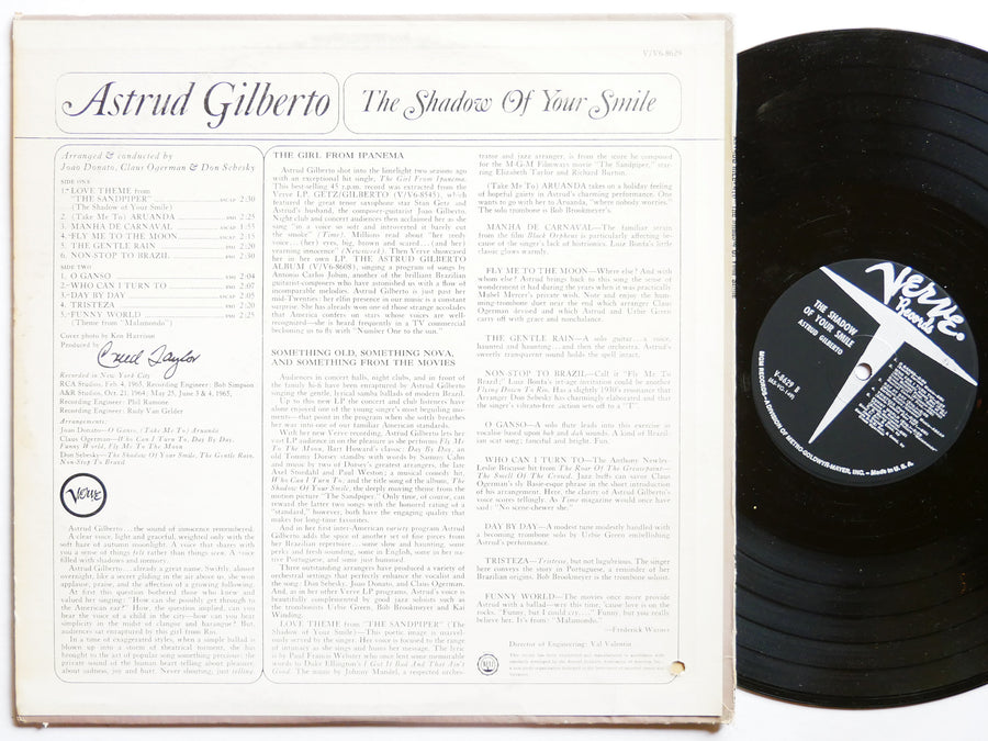 ASTRUD GILBERTO The Shadow Of Your Smile LP VERVE V-8629 US 1965 RVG MONO VG+