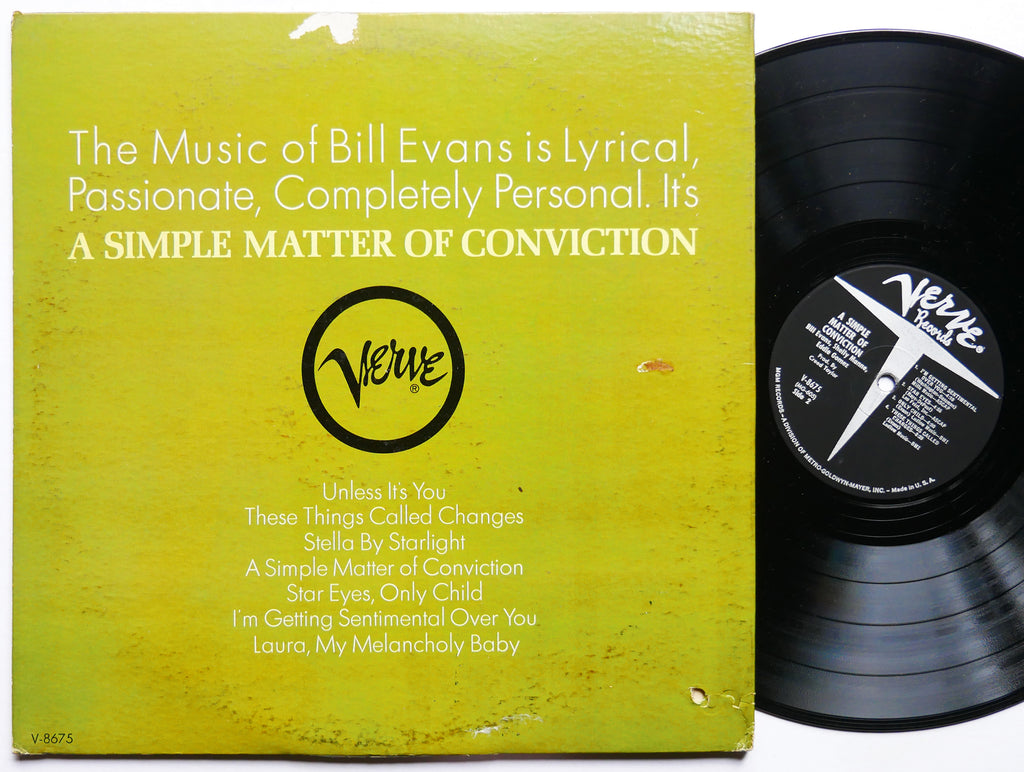 BILL EVANS A Simple Matter Of Conviction LP VERVE V-8675 US 1967 RVG MONO JAZZ