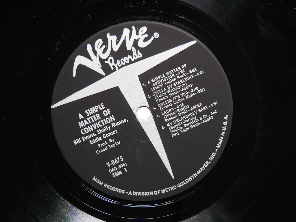 BILL EVANS A Simple Matter Of Conviction LP VERVE V-8675 US 1967 RVG MONO JAZZ