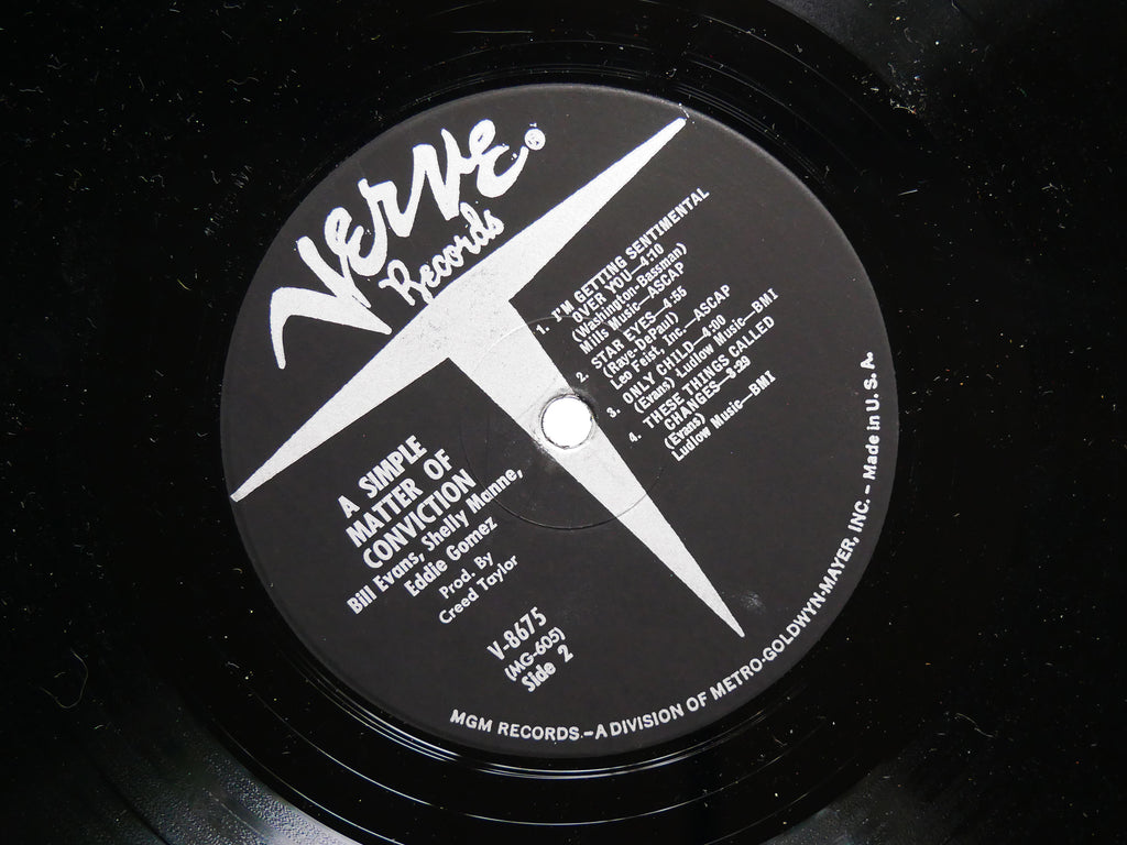 BILL EVANS A Simple Matter Of Conviction LP VERVE V-8675 US 1967 RVG MONO JAZZ