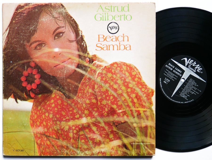 ASTRUD GILBERTO Beach Samba LP VERVE RECORDS V-8708 US 1967 RVG MONO Ron Carter