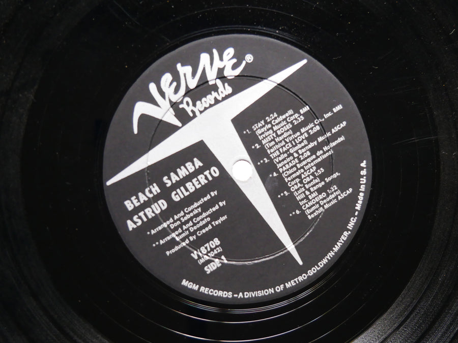 ASTRUD GILBERTO Beach Samba LP VERVE RECORDS V-8708 US 1967 RVG MONO Ron Carter