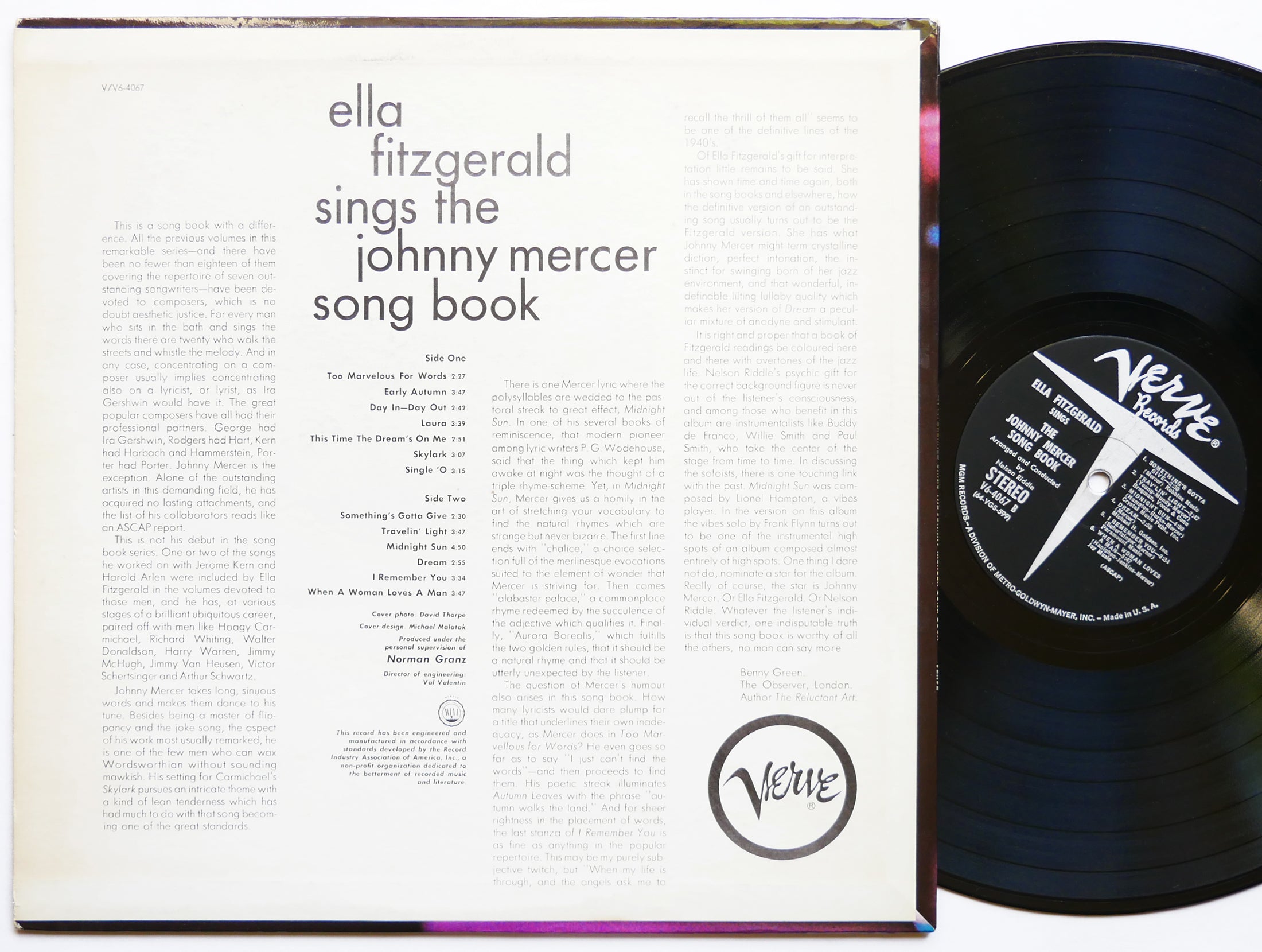 ELLA FITZGERALD Sings The Johnny Mercer Song Book VERVE RECORDS V6-4067 US 1964