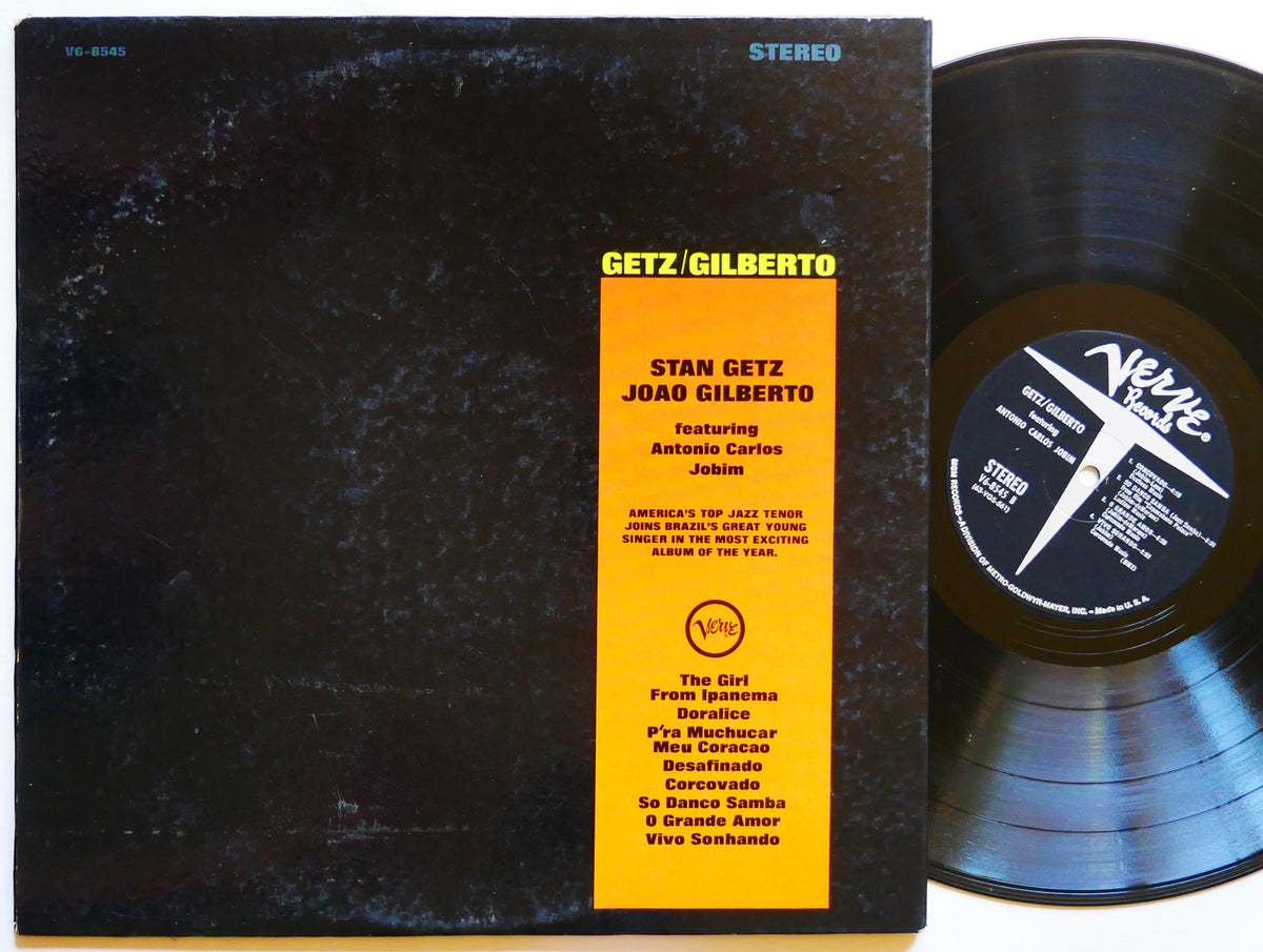 STAN GETZ JOAO GILBERTO ANTONIO CARLOS JOBIM LP VERVE V6-8545 US 1964 Latin Jazz