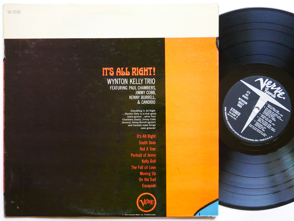 WYNTON KELLY TRIO It's All Right! LP VERVE V6-8588 Orig US 1964 Kenny Burrell