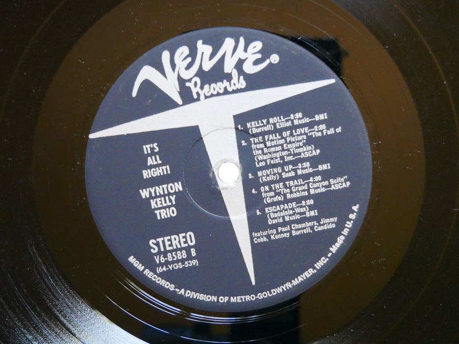 WYNTON KELLY TRIO It's All Right! LP VERVE V6-8588 Orig US 1964 Kenny Burrell