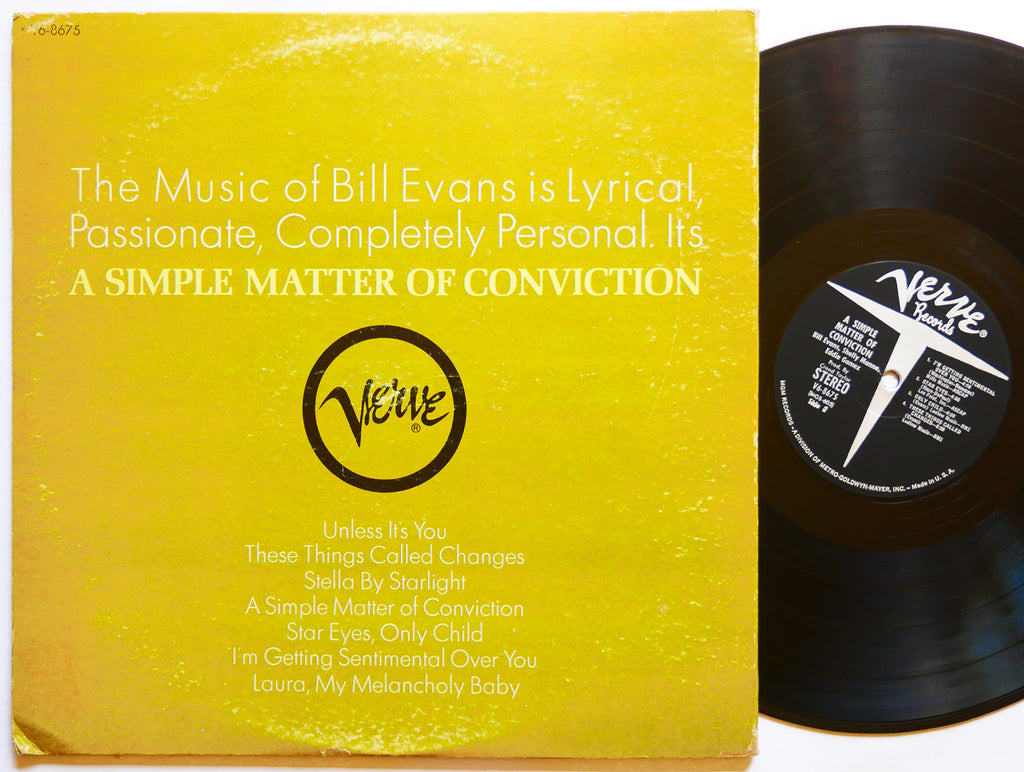 BILL EVANS A Simple Matter Of Conviction VERVE RECORDS V6-8675 US 1967 RVG