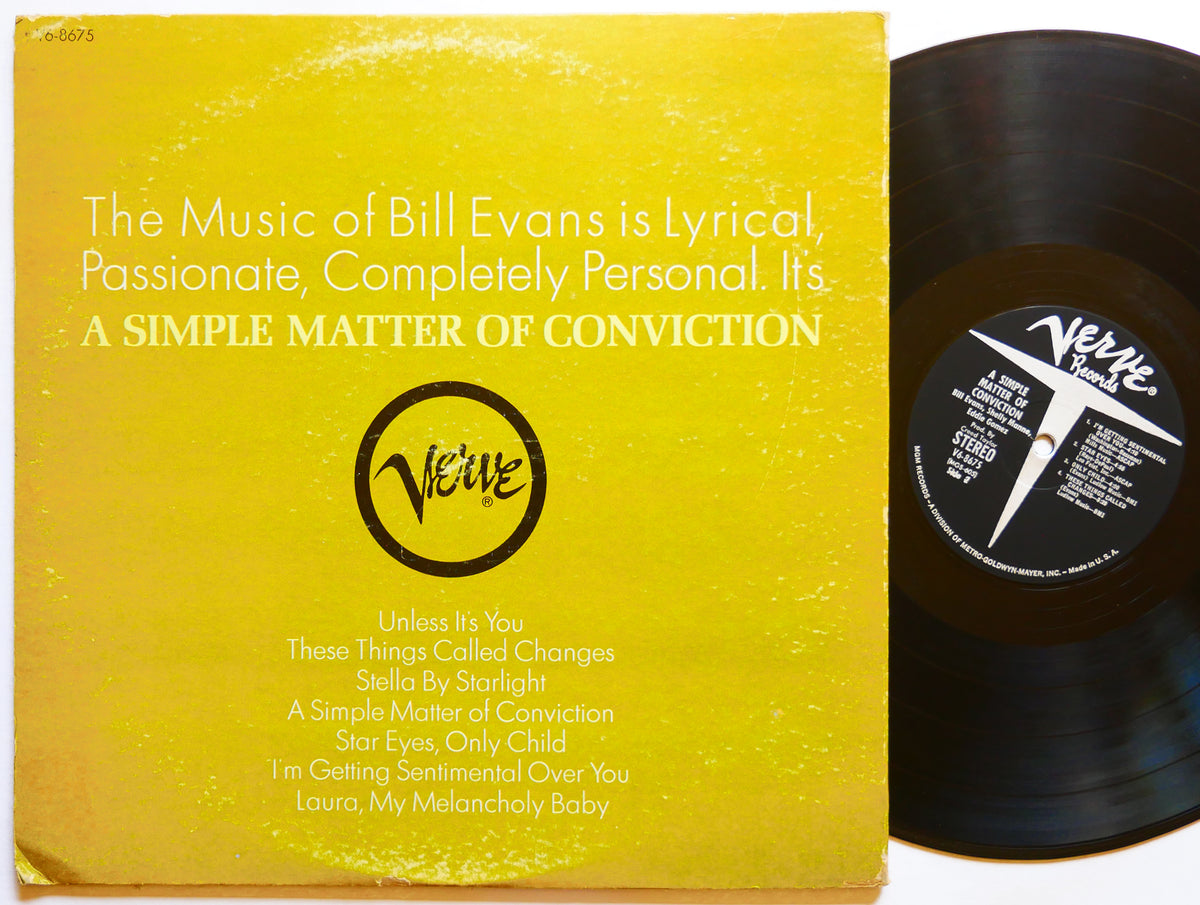 BILL EVANS A Simple Matter Of Conviction VERVE RECORDS V6-8675 US 1967 RVG