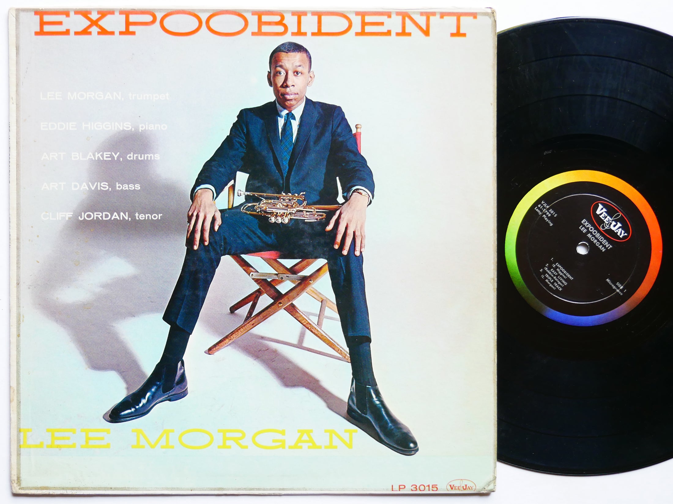 LEE MORGAN Expoobident LP VEE JAY VJLP 3015 US 1961 DG MONO JAZZ Art Blakey VG+