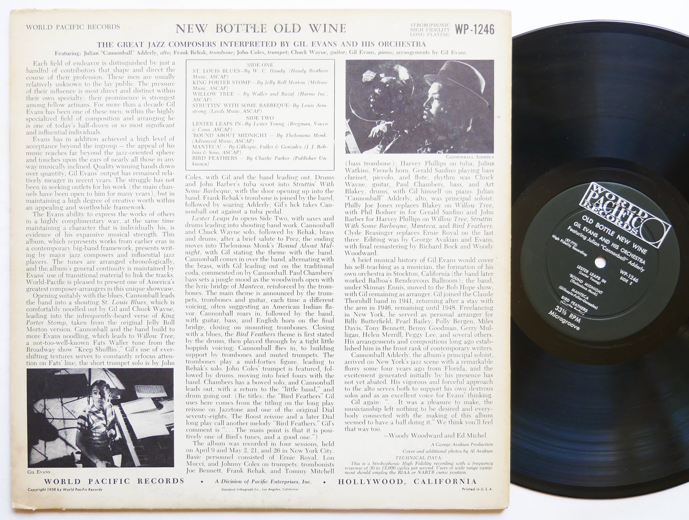GIL EVANS CANNONBALL ADDERLEY New Bottle Old Wine LP WORLD PACIFIC WP-1246 MONO