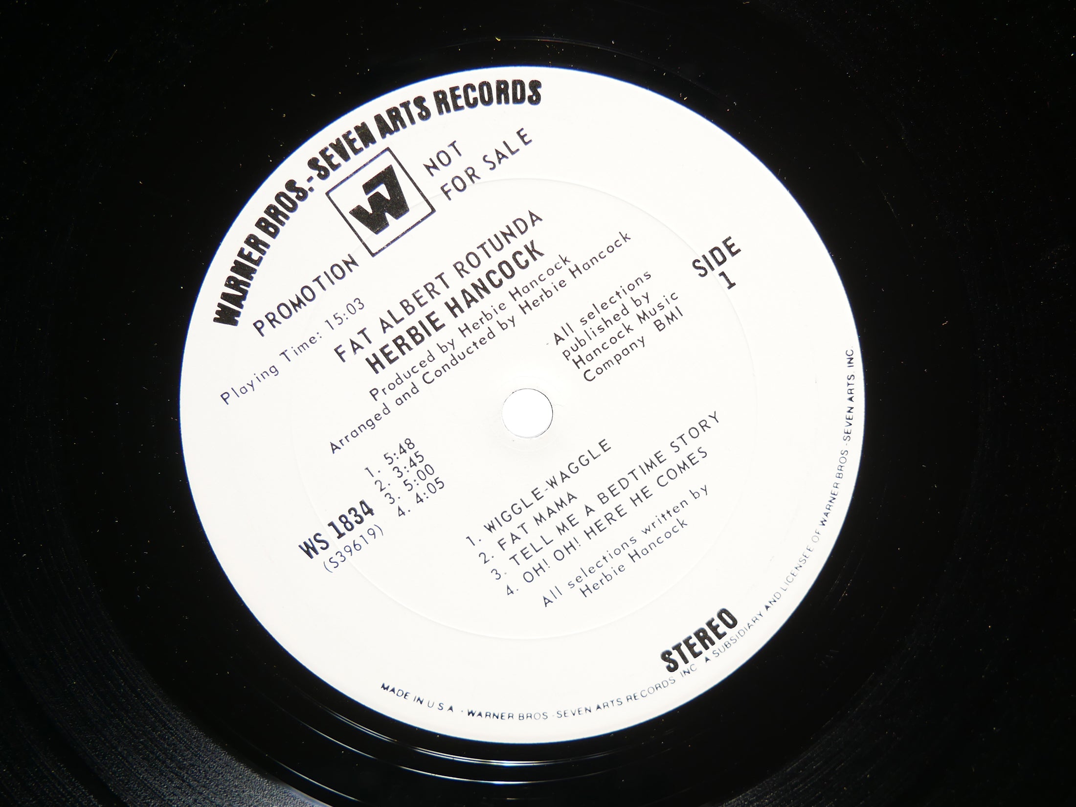 HERBIE HANCOCK Fat Albert Rotunda LP WARNER BROS. WS 1834 US 1969 Joe Henderson