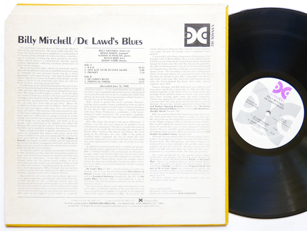 BILLY MITCHELL De Lawd's Blues LP XANADU 182 US 1980 Tommy Flanagan Benny Bailey